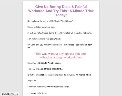 15 Minute Weight Loss 15 Minute Weight Loss