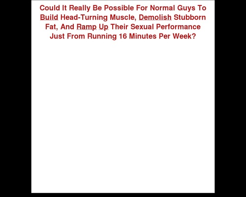 Anabolic Running Anabolic Running
