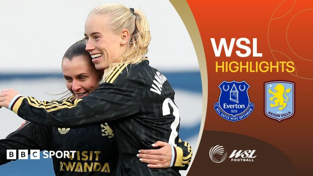 Vangsgaard scores twice as Villa hang on to beat Everton Vangsgaard scores twice as Villa hang on to beat Everton